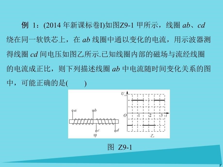 2018年高考物理一轮总复习 专题九 电磁感应中的图象问题课件 新人教版_第5页