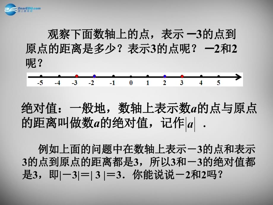 贵州省毕节第四实验高级中学七年级数学上册 1.2.4 绝对值课件 新人教版_第4页