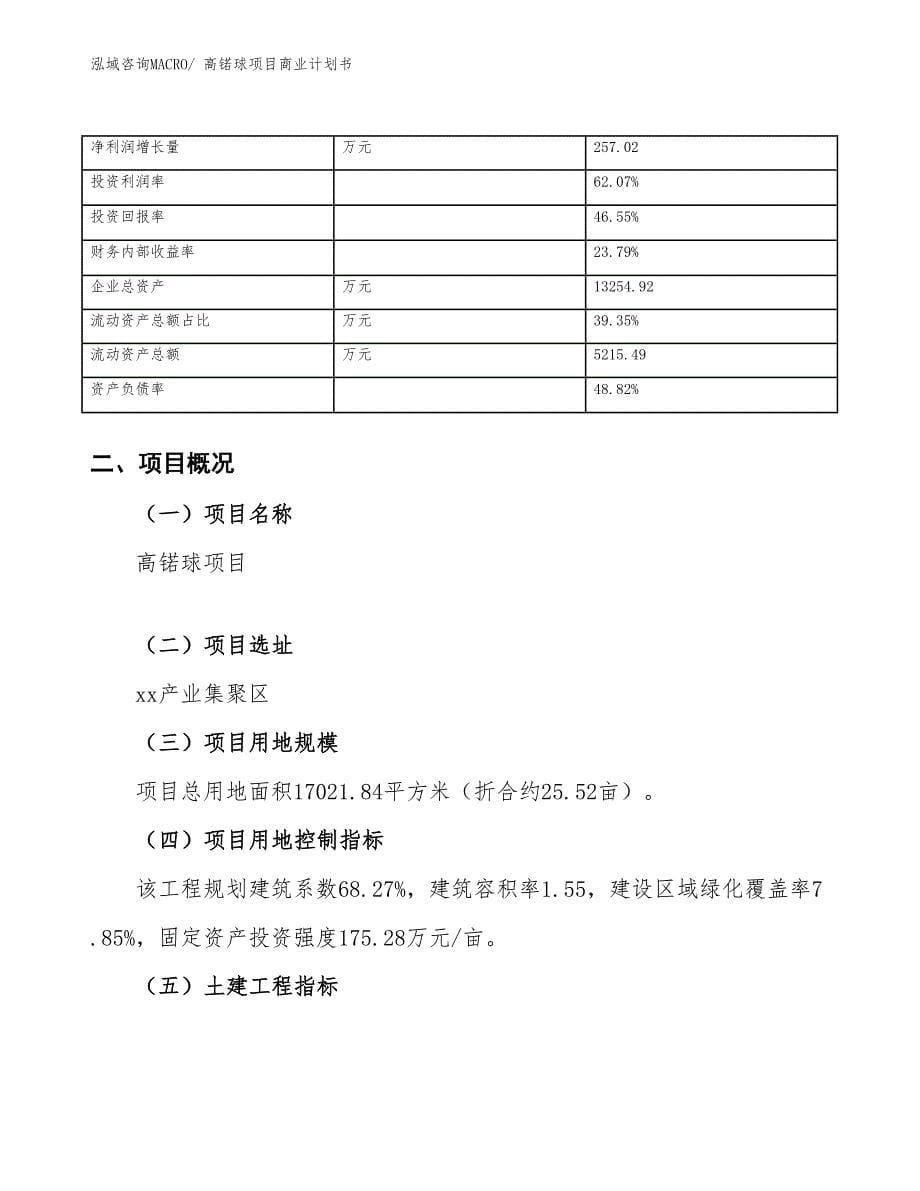 （项目计划）高锘球项目商业计划书_第5页