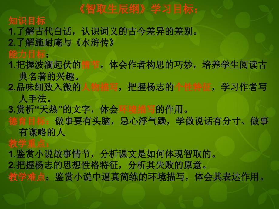 重庆市万州区塘坊初级中学九年级语文上册 17《智取生辰纲》课件 新人教版_第2页