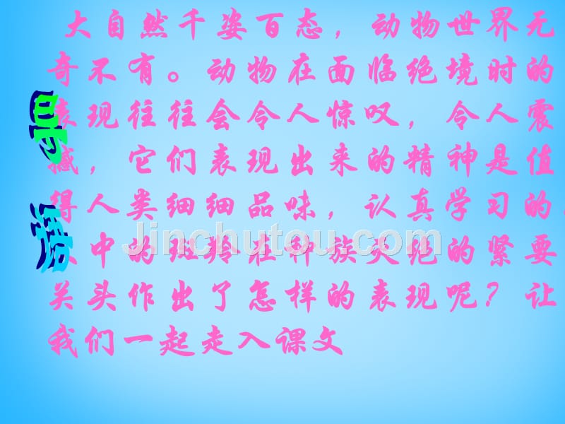 陕西省神木县大保当初级中学七年级语文下册 6.27 斑羚飞渡课件 新人教版_第2页