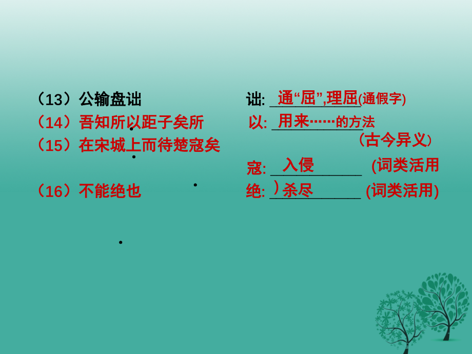 2018年春中考语文总复习九下文言知识课件_第3页