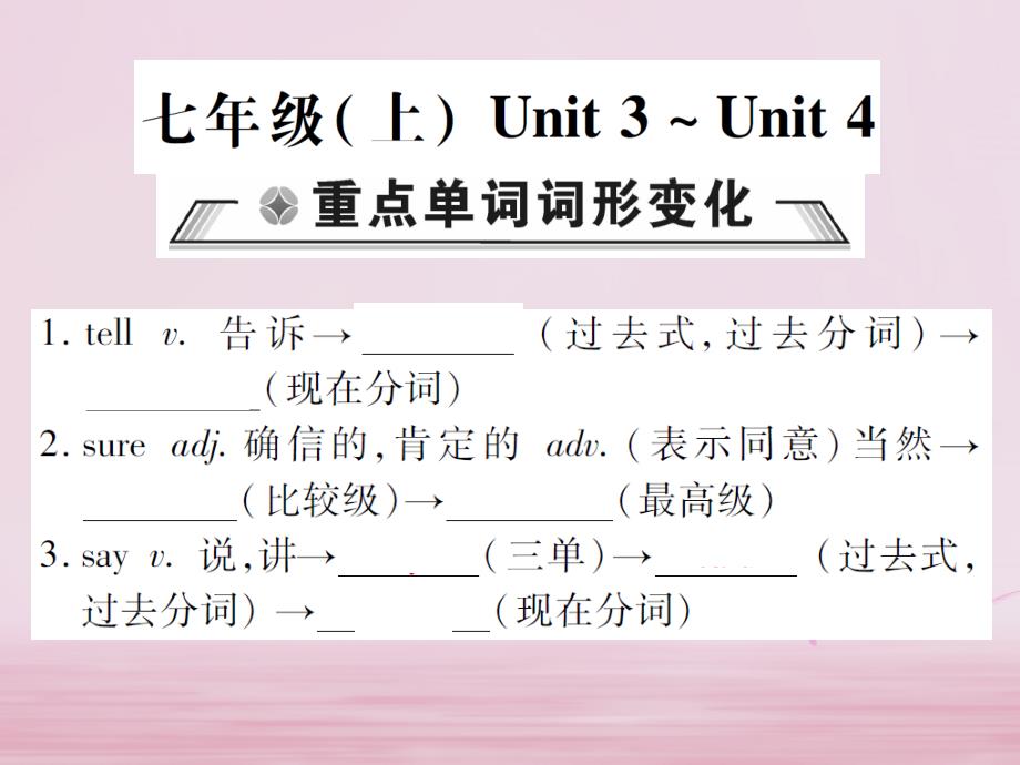 2018年中考英语总复习七上unit3-4课件仁爱版_第1页