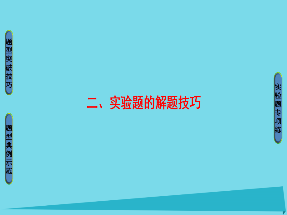 2018年高考物理二轮复习 第2部分 6 实验题的解题技巧课件_第1页