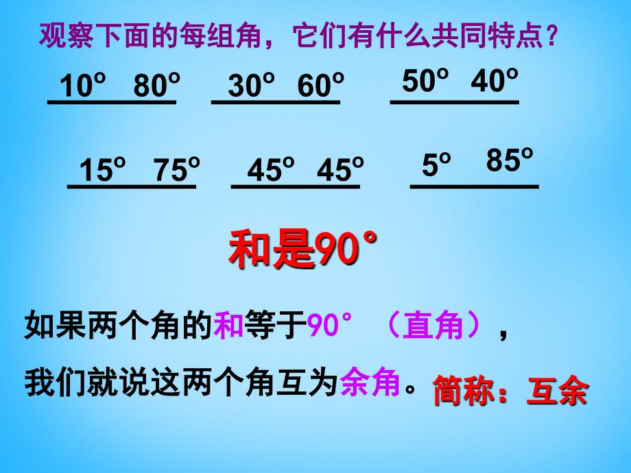 山东省淄博市临淄区皇城镇第二中学七年级数学上册 4.3.3 余角和补角课件 新人教版_第1页