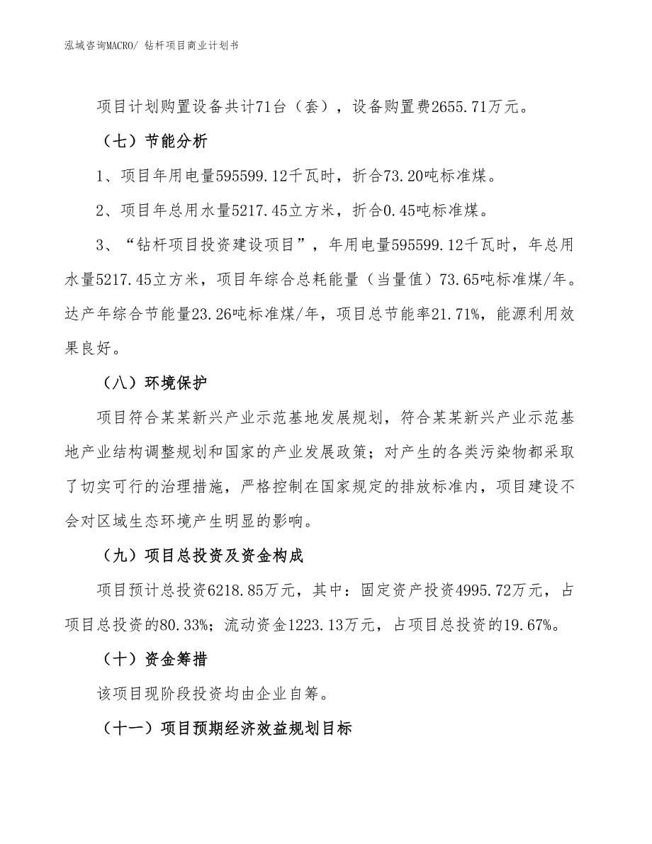 （项目说明）钻杆项目商业计划书_第5页