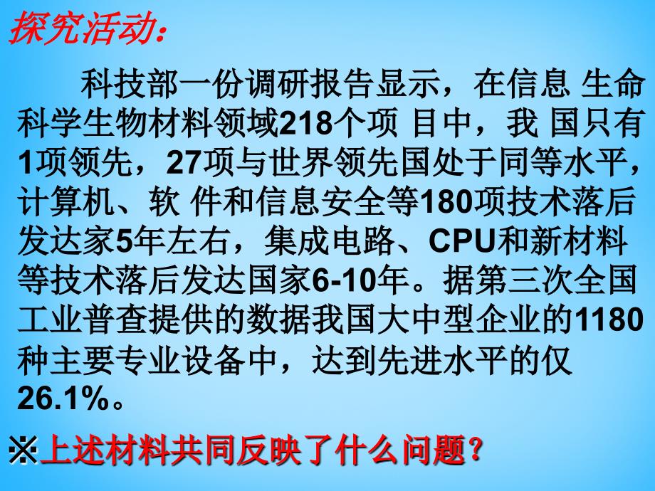 山东省潍坊高新技术产业开发区东明学校九年级政治全册 第7课 第2框 创新是关键课件 鲁教版_第2页