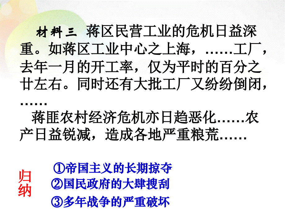 甘肃省静宁一中高中历史 第11课 经济建设的发展和曲折课件 新人教版必修2_第4页