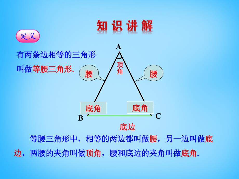 云南省绿春县大水沟中学八年级数学上册《13.3.1 等腰三角形》课件2 新人教版_第4页