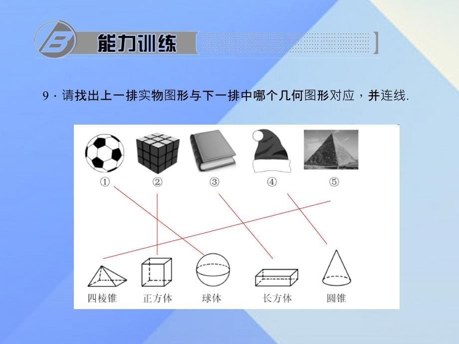 2018年秋七年级数学上册 1 丰富的图形世界 1 生活中的立体图形 第1课时 认识生活中的立体图形习题课件 （新版）北师大版_第5页