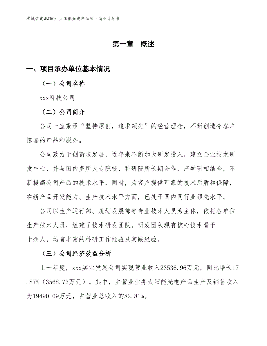 （项目说明）太阳能光电产品项目商业计划书_第3页