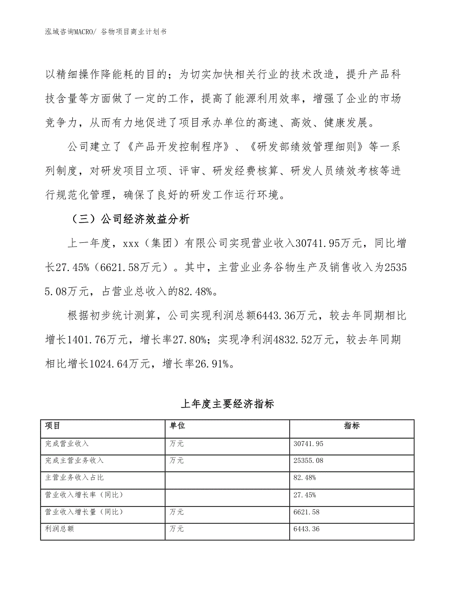 （融资）谷物项目商业计划书_第4页