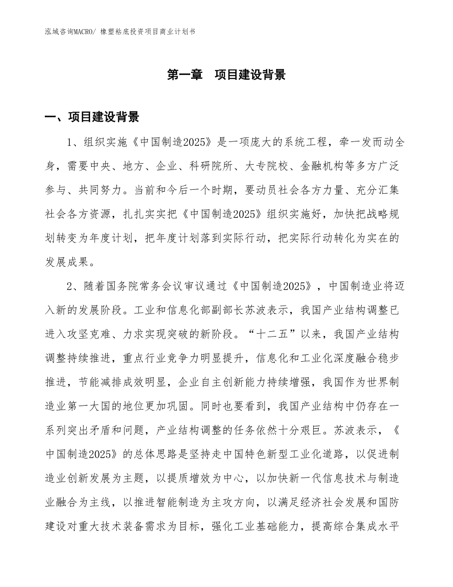 （模板）橡塑粘底投资项目商业计划书_第3页