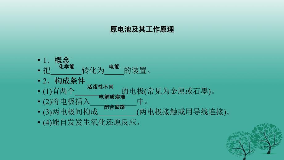 2018年高考化学专题精讲 6.2原电池 化学电源课件_第2页