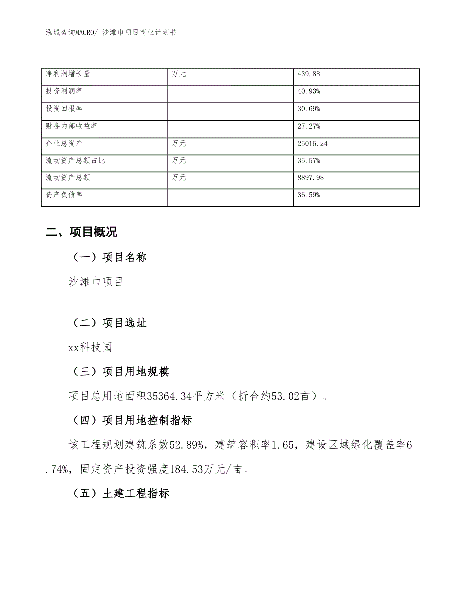 （融资）沙滩巾项目商业计划书_第4页