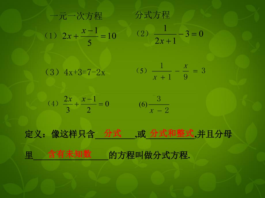 浙江省金华市第四中学八年级数学下册《5.4 分式方程》课件 （新版）北师大版_第4页