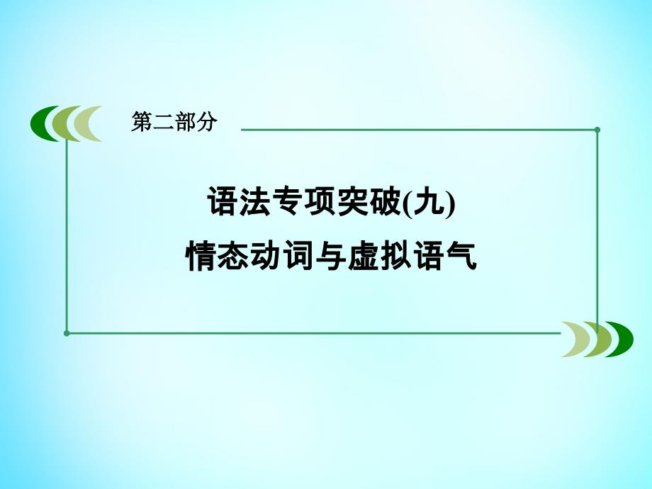 2018届高考英语 语法专项突破 情态动词与虚拟语气课件 外研版_第3页