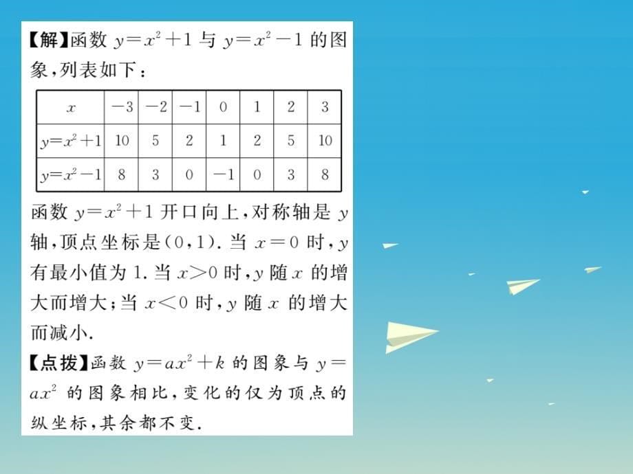 2018春九年级数学下册 26.2.2 二次函数y=ax2+bx+c的图象与性质（第1课时）课件 （新版）华东师大版_第5页