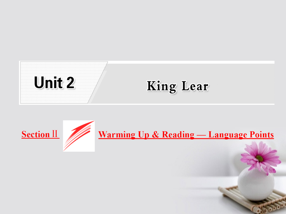 2018-2019学年高中英语unit2kinglearsectionⅱwarmingupreadinglanguagepoints课件新人教版选修_第1页