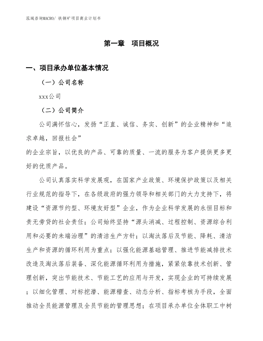 （项目计划）铁铜矿项目商业计划书_第2页