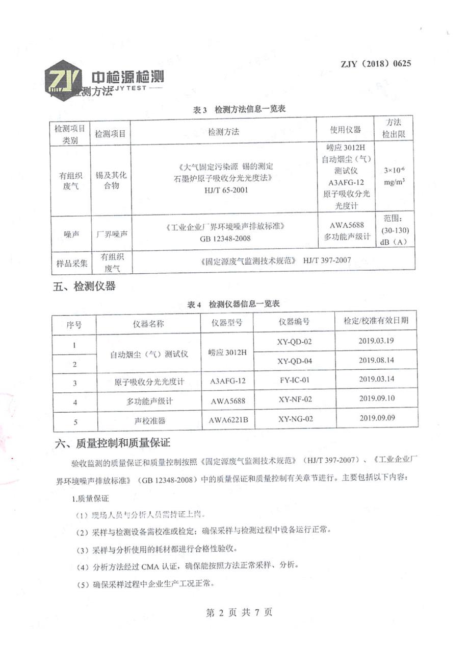 瑞恒投资公司二期工程LED装配生产线项目检测报告_第4页