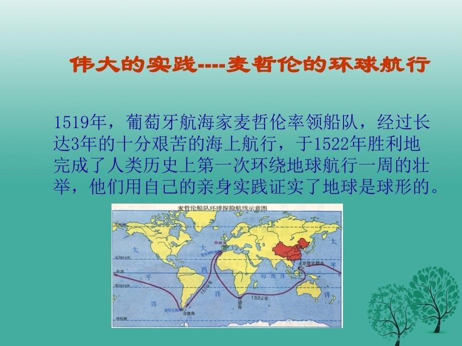 陕西省柞水中学七年级地理上册 1.1 地球和地球仪课件1 中图版_第5页