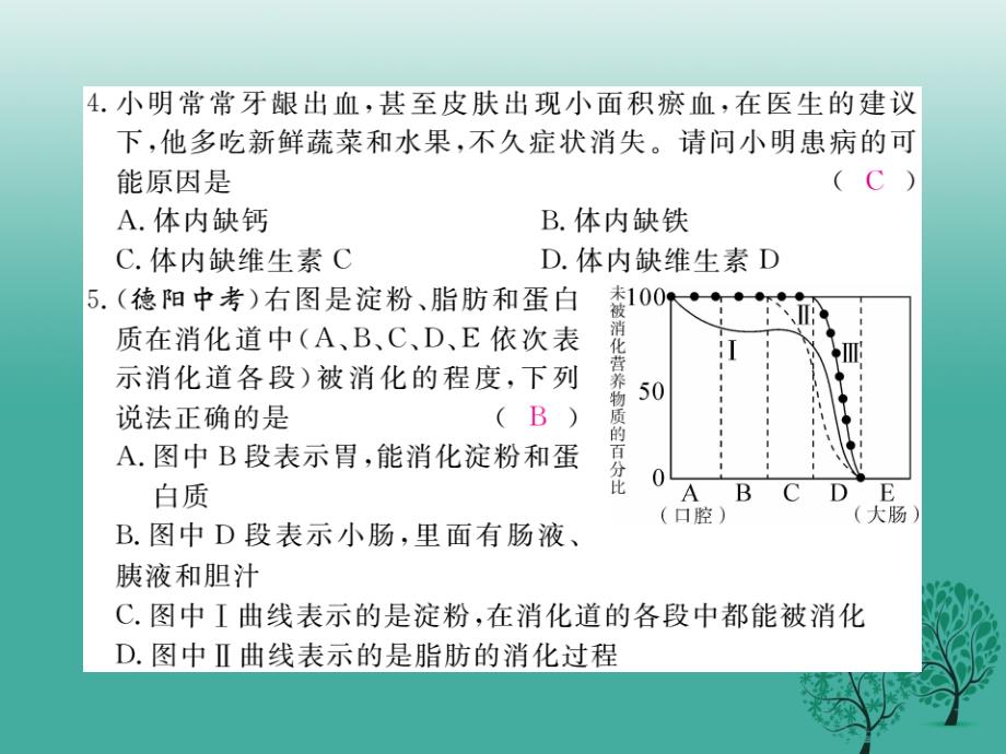 2018春七年级生物下学期期末检测卷课件 新人教版_第3页