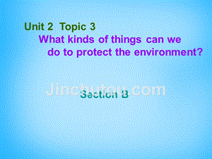 湖南省耒阳市冠湘中学九年级英语上册 unit 2 topic 3 what can we do to protect the environment section b课件 （新版）仁爱版