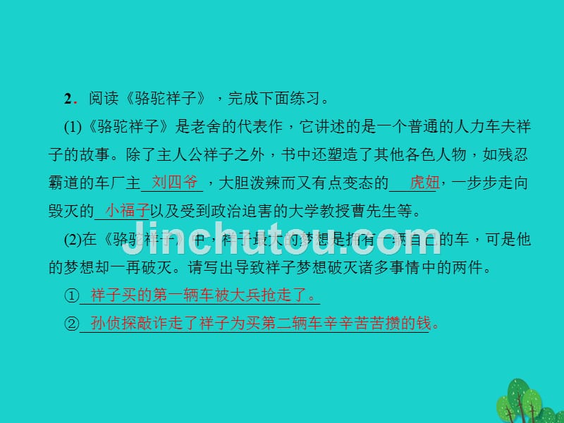 2018年秋八年级语文上册 专题三 名著阅读课件 新人教版_第4页