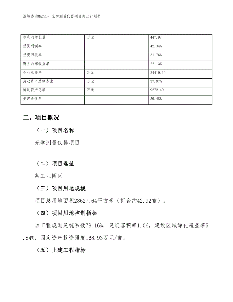 （融资）光学测量仪器项目商业计划书_第4页