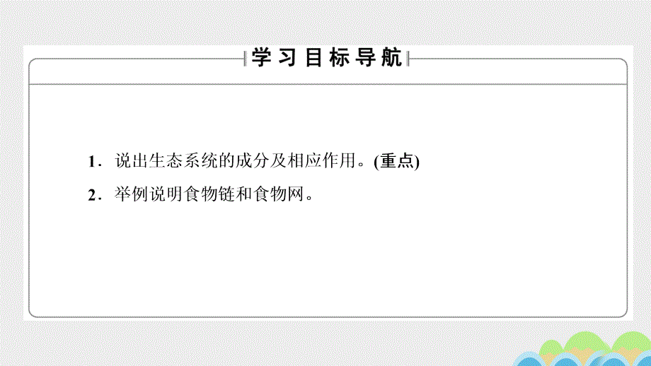 2018-2019学年高中生物第2单元生物群体的稳态与调节第3章生态系统的稳态与调节第1节生态系统的结构课件中图版_第2页