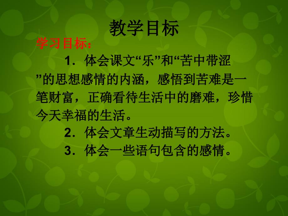 江苏省丹阳市云阳学校七年级语文下册《10 柳叶儿》课件 （新版）苏教版_第4页