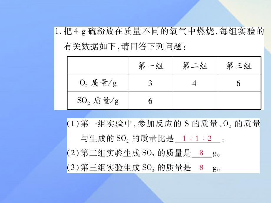 2018年秋九年级化学上册 第5单元 质量守恒定律专题集训 化学方程式的计算教学课件 新人教版_第2页