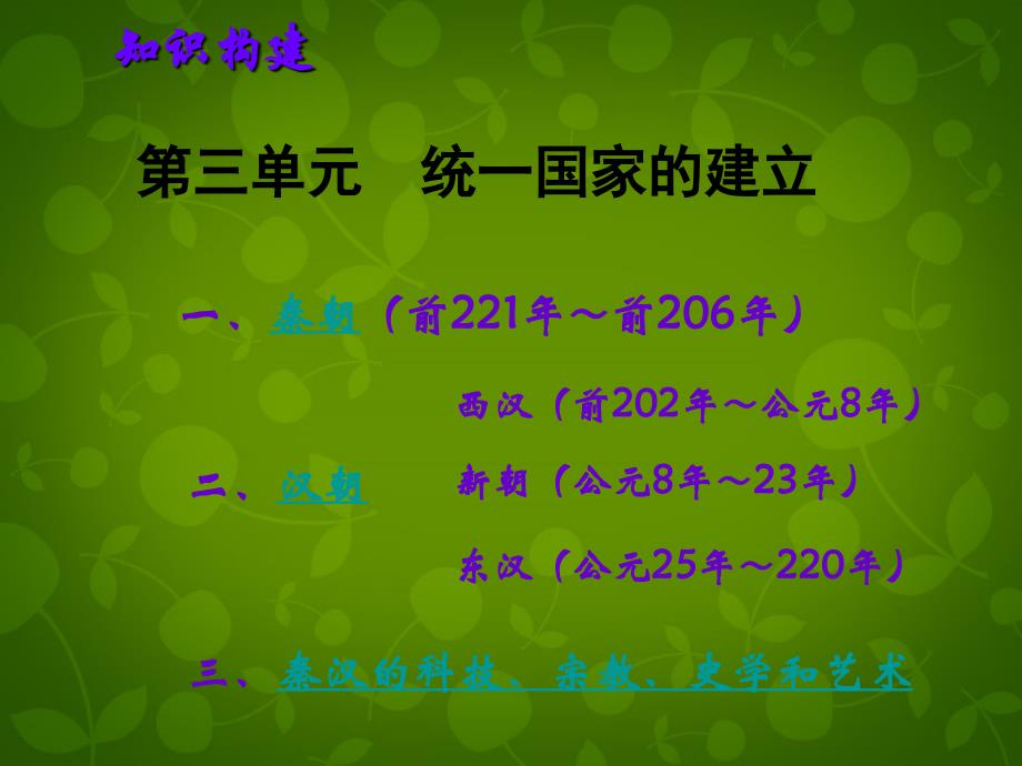 湖南省岳阳市云溪区永济中学七年级历史上册《第三单元 统一国家的建立》复习课件 岳麓版_第4页