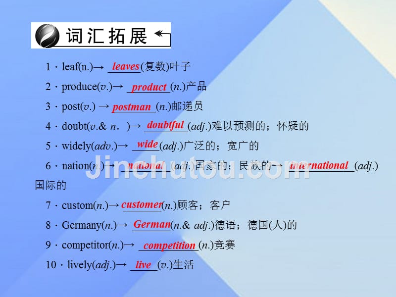 （辽宁地区）2018中考英语 第一轮 课本知识聚焦 第17讲 九全 units 5-6课件_第3页