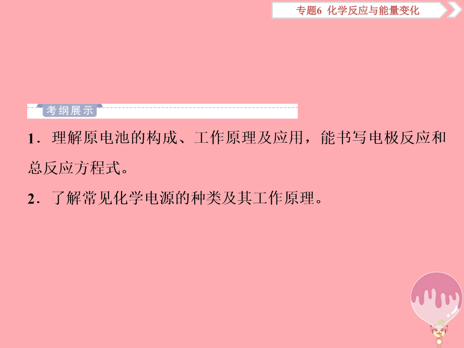 2019届高考化学总复习 专题6 化学反应与能量变化 第二单元 原电池 化学电源课件 苏教版_第2页