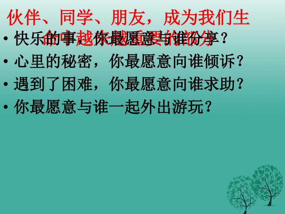 （秋季版）七年级政治上册 4.1 和朋友在一起课件1 新人教版（道德与法治）_第3页