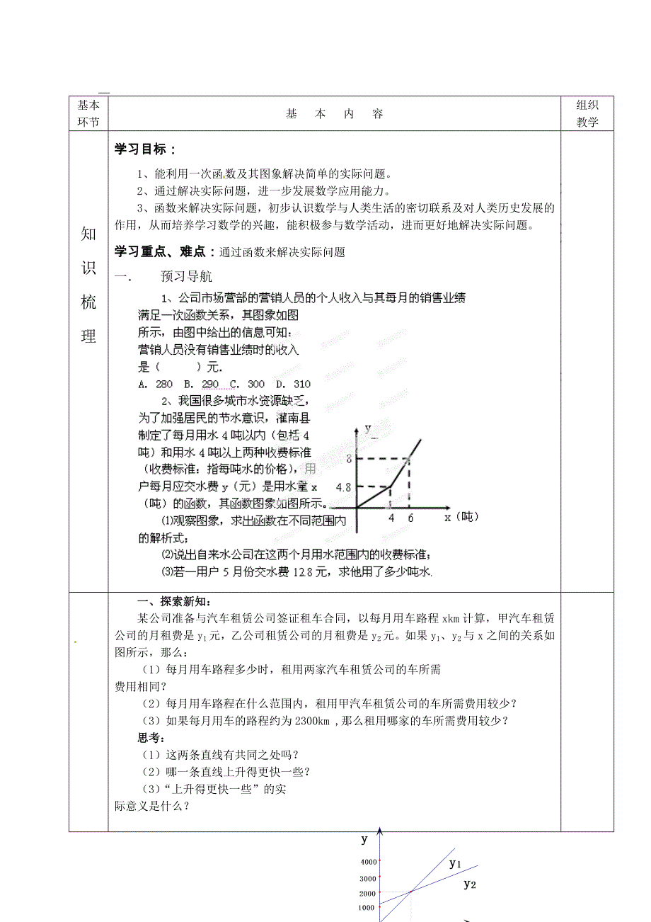 5.4 一次函数的应用 学案（苏科版八年级上册） (6)_第1页