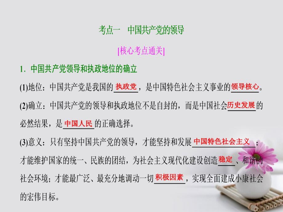 2018年高考政治一轮复习第二部分第三单元发展社会主义民主政治第六课我国的政党制度课件_第3页