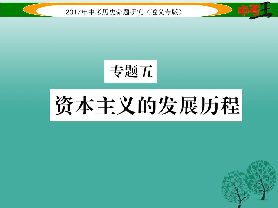 （遵义专版）2018届中考历史总复习 第二编 热点专题速查篇 专题五 资本主义的发展历程课件_第1页