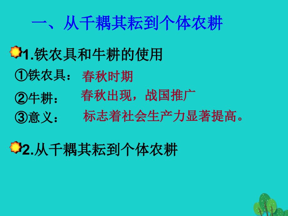 （秋季版）七年级历史上册 第二单元 7《铁器牛耕引发的社会变革》课件 北师大版_第2页