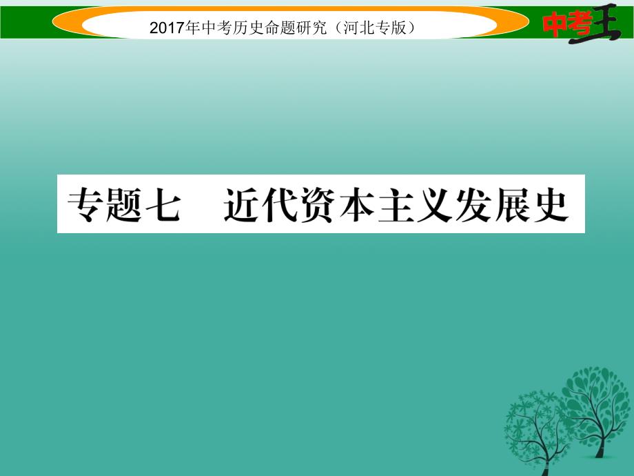 （河北专版）2018届中考历史总复习 热点专题速查 专题七 近代资本主义发展史课件_第1页