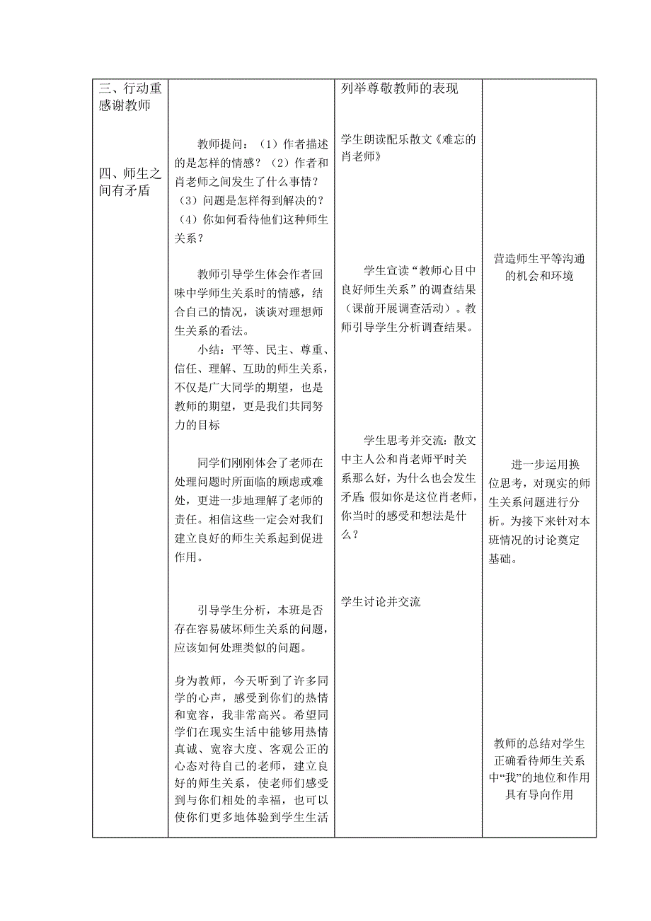 1.2理解老师 教案3（政治教科版八年级上册）_第2页