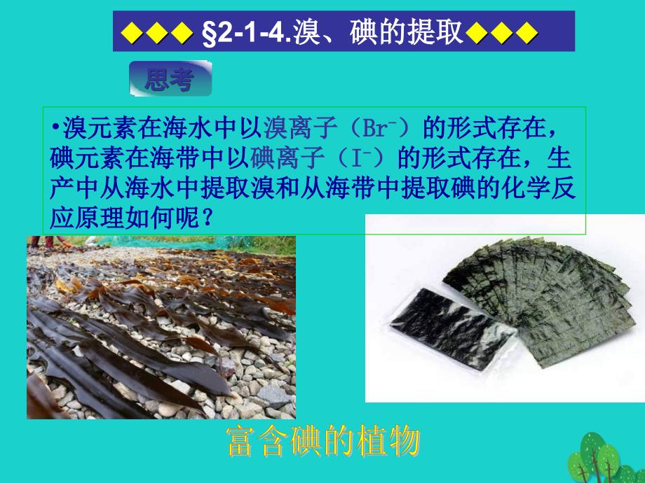 （浙江专用）2018-2019高中化学 2.1.4 溴、碘的提取课件 苏教版必修1_第3页
