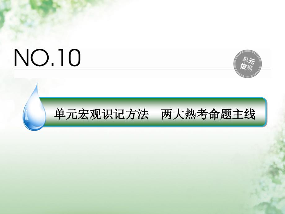 2018年高考历史一轮复习第十单元世界资本主义经济政策的调整和苏联的社会主义建设单元拔高课件人民版_第1页