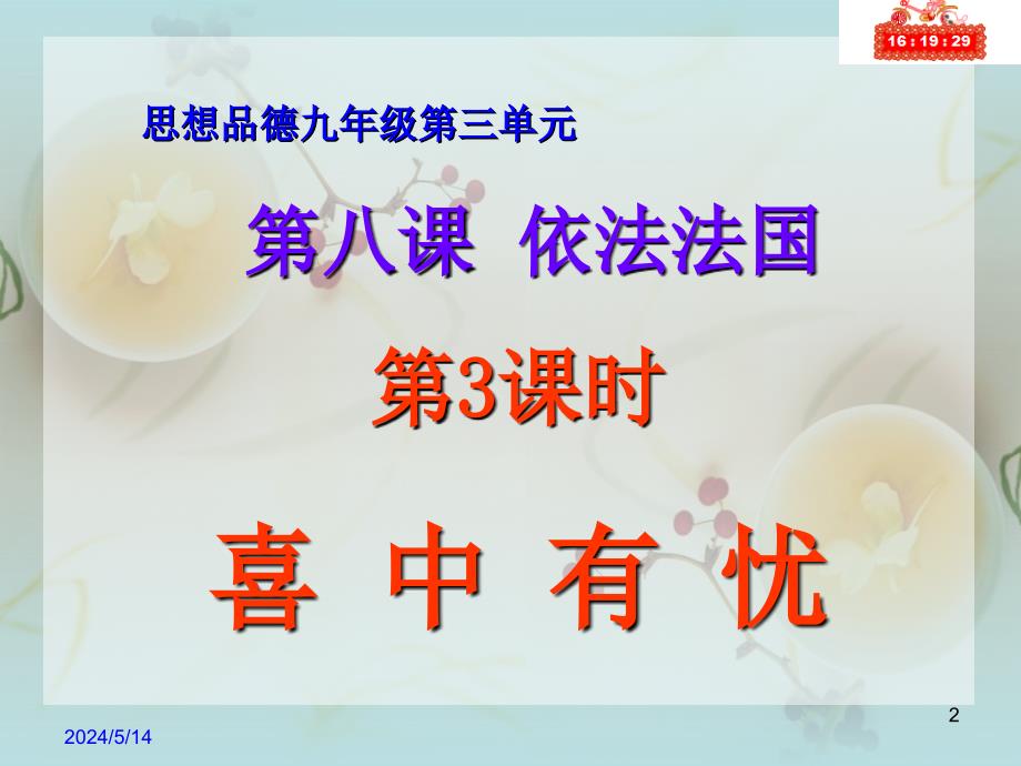 3.8.3 喜中有忧 课件（人民版九年级全册）_第2页