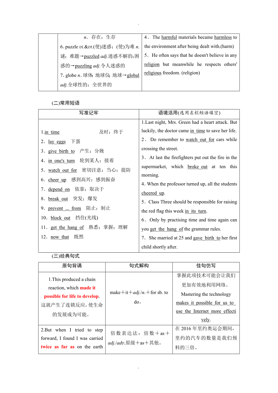 精选2019年高中新创新一轮复习英语人教版：必修三 Unit 4 Astronomy the science of the stars_第4页