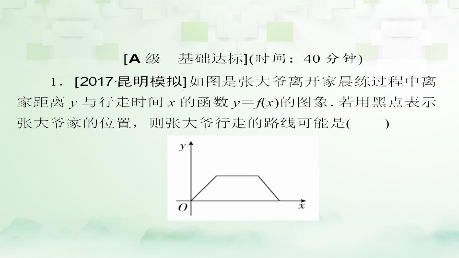 2018版高考数学一轮总复习第2章函数、导数及其应用2.7函数的图象模拟演练课件理_第1页