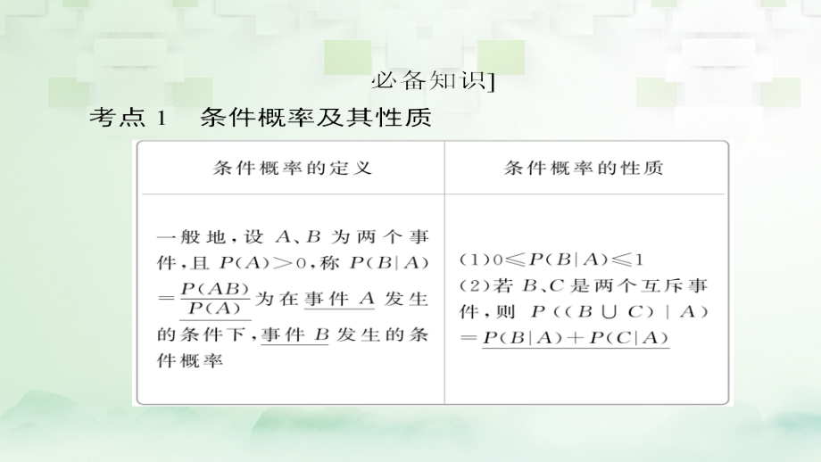 2018版高考数学一轮总复习第10章计数原理、概率、随机变量及分布列10.8n次独立重复试验与二项分布课件理_第4页