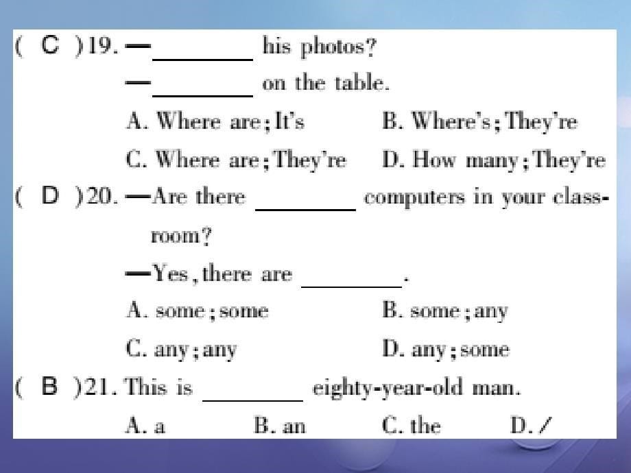 通用版2018-2019学年七年级英语上册module3myschoolunit3languageinuse习题课件新版外研版_第5页